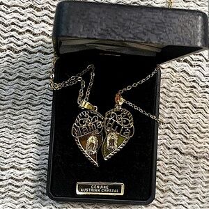 Mother Daughter Gold Plated Virgin Mary Chain Necklace